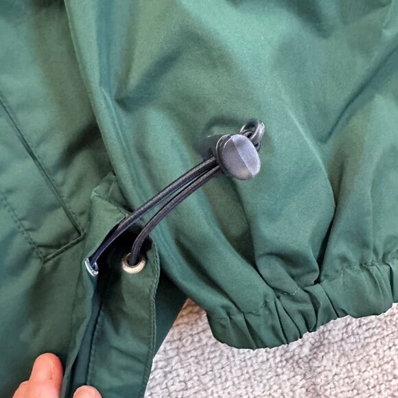 Chaps Ralph Lauren Vintage 90s Hunter Green Hooded Windbreaker Rain Anorak Sz LG - Picture 6 of 9